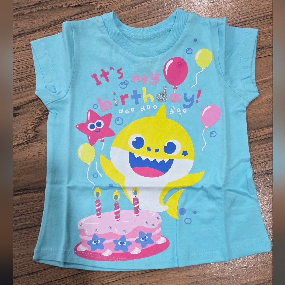 Toddler Blue 'It's My Birthday' Shark Party Tee